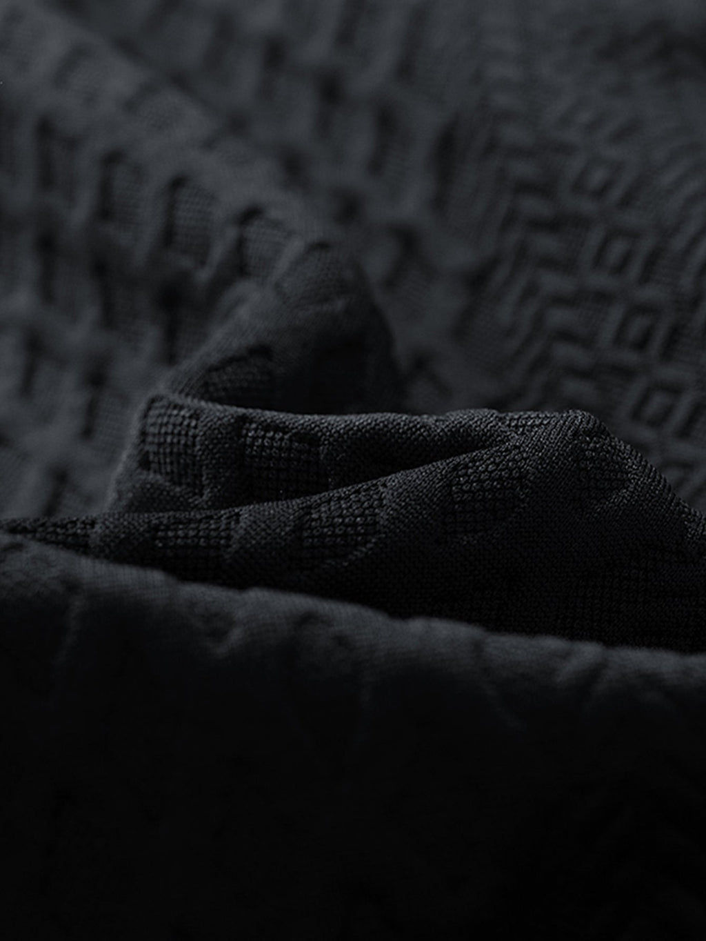 Relax Fit Geometric Jacquard Crew Neck Sweatshirt