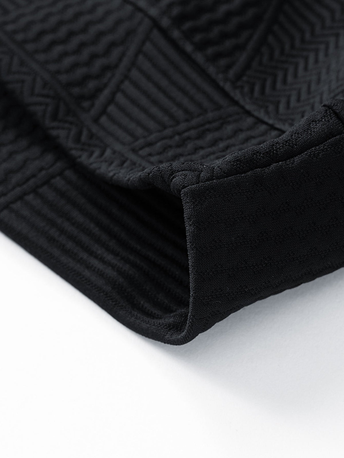 Relax Fit Geometric Jacquard Sweatshirt