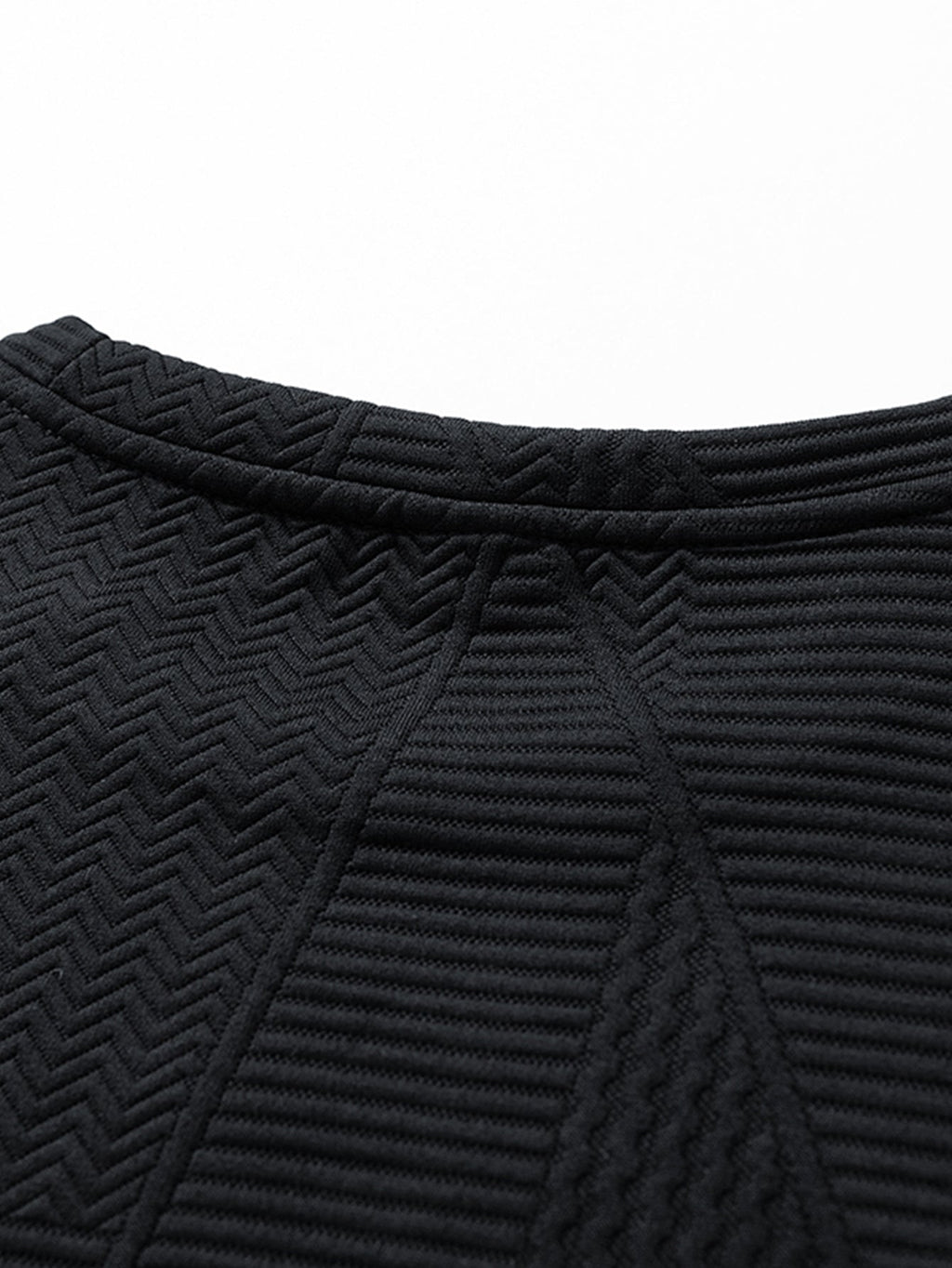 Relax Fit Geometric Jacquard Sweatshirt