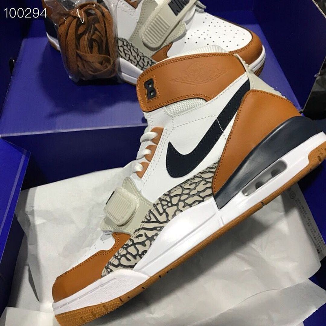 Air Jordan Legacy 312 Wheat Gum – White / Tan / Black / Cement / Gum