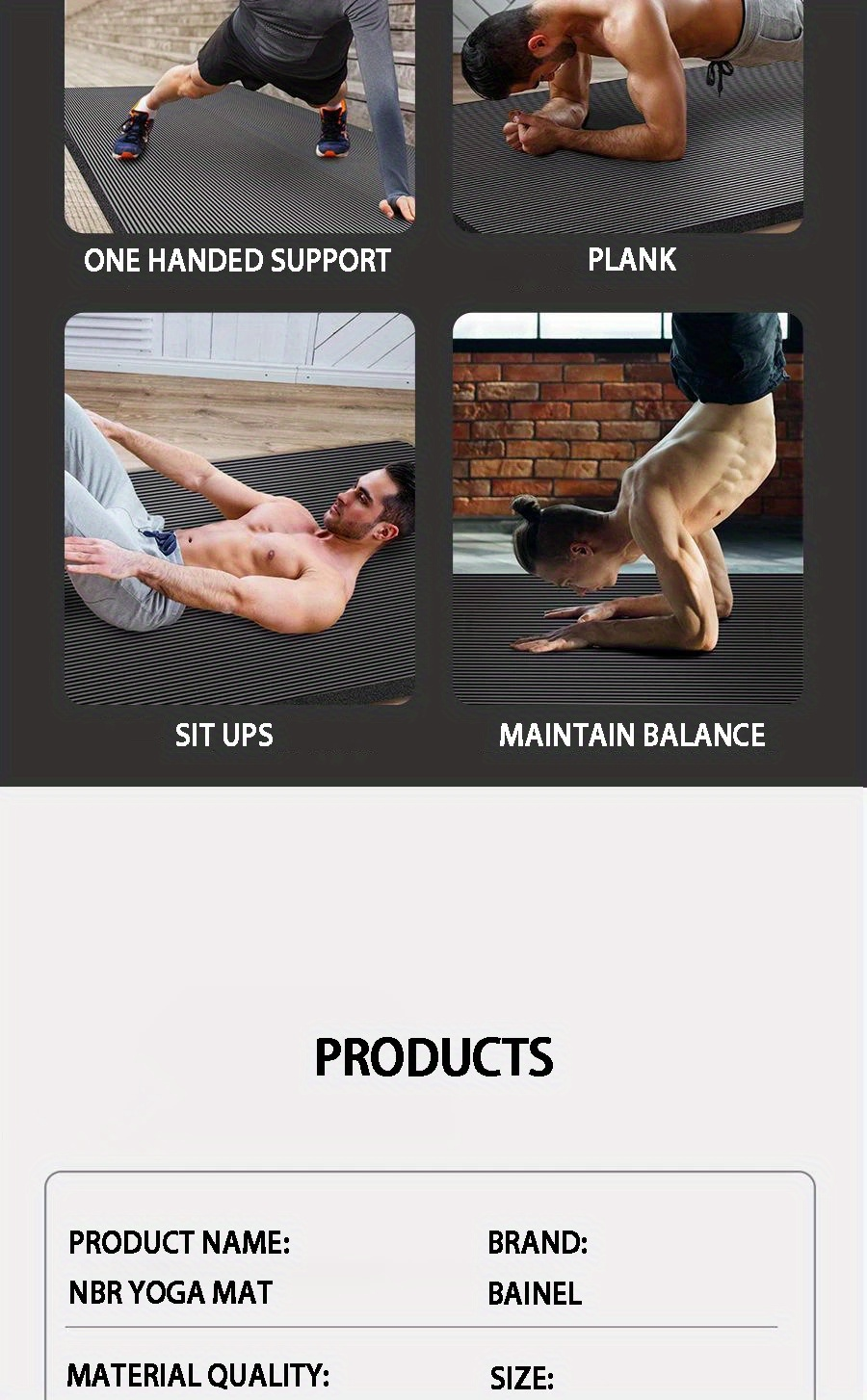 20mm Thick Yoga Mat, Extra Long 79 x 35-Inch Non-Slip Exercise Mat for Pilates, Stretching and Home Fitness