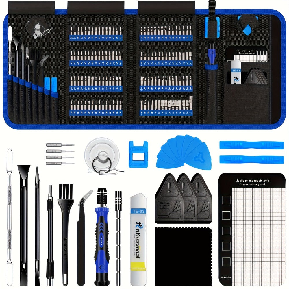Electric Precision Screwdriver for Electronics Repair, Rechargeable 142-in-One Tool Kit with 120 Bits and 22 Tools