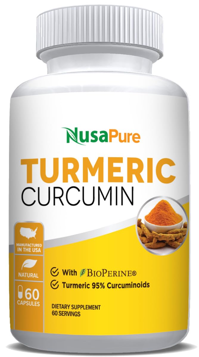 Turmeric Curcumin 600mg 95% Curcuminoids 60 Capsules Supplement