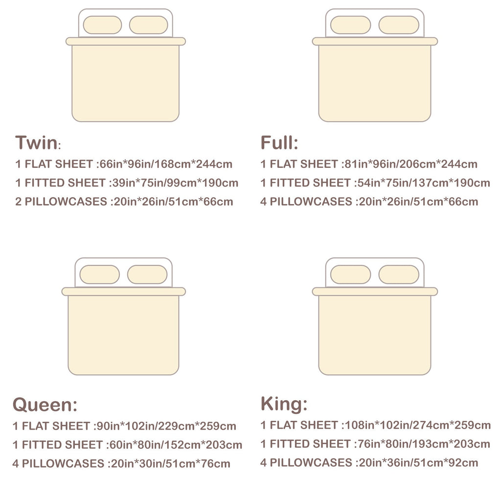 Bed Sheet Set 100 GSM Microfiber in 4- or 6-Piece Configuration with Four Sizes and Twelve Solid Colors