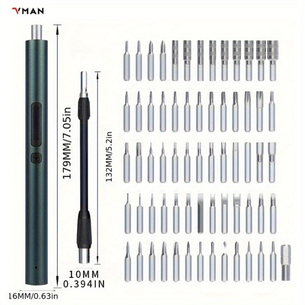 Electric Precision Screwdriver for Electronics Repair, Rechargeable 142-in-One Tool Kit with 120 Bits and 22 Tools