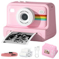 Instant Print Digital Camera with 1-Second Photo Printing, 1080P HD Screen, Selfie & Video Camera