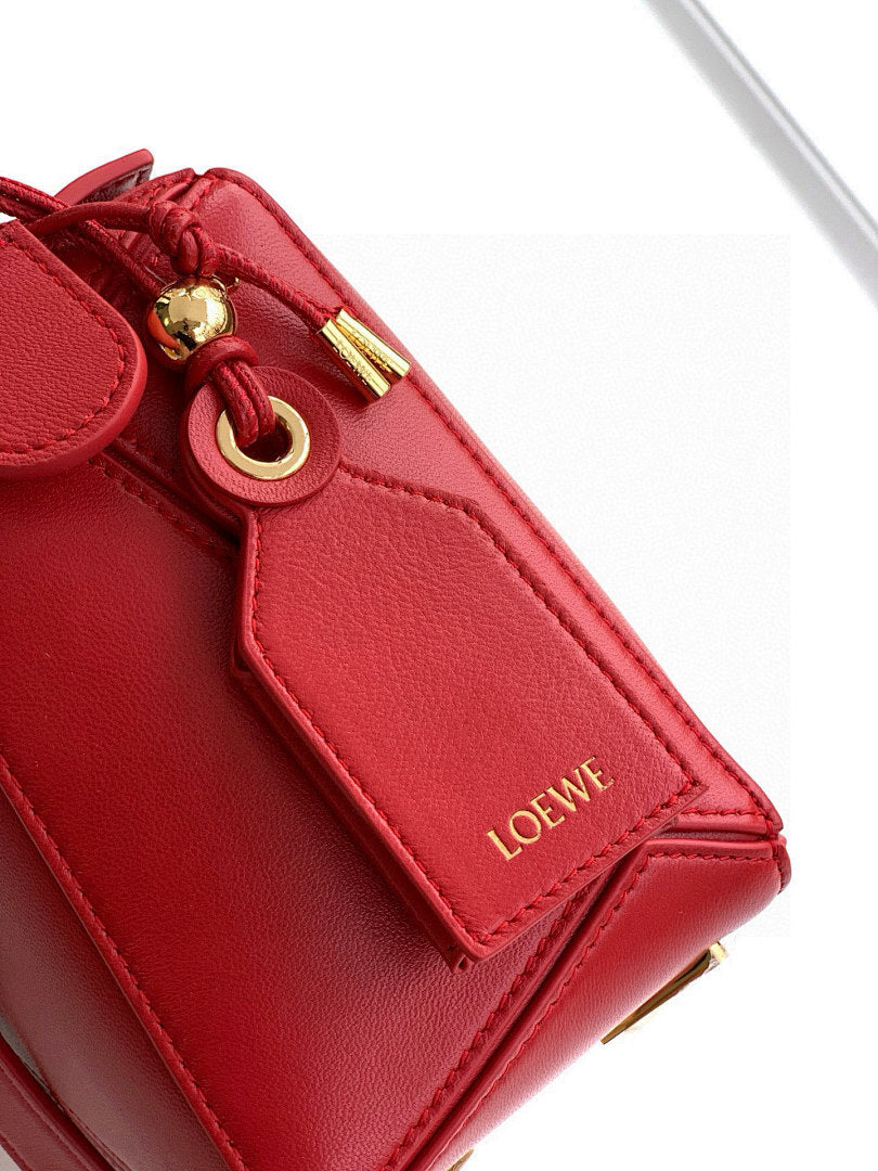Loewe Puzzle Bag Small – Red Smooth Calfskin Leather Gold Hardware