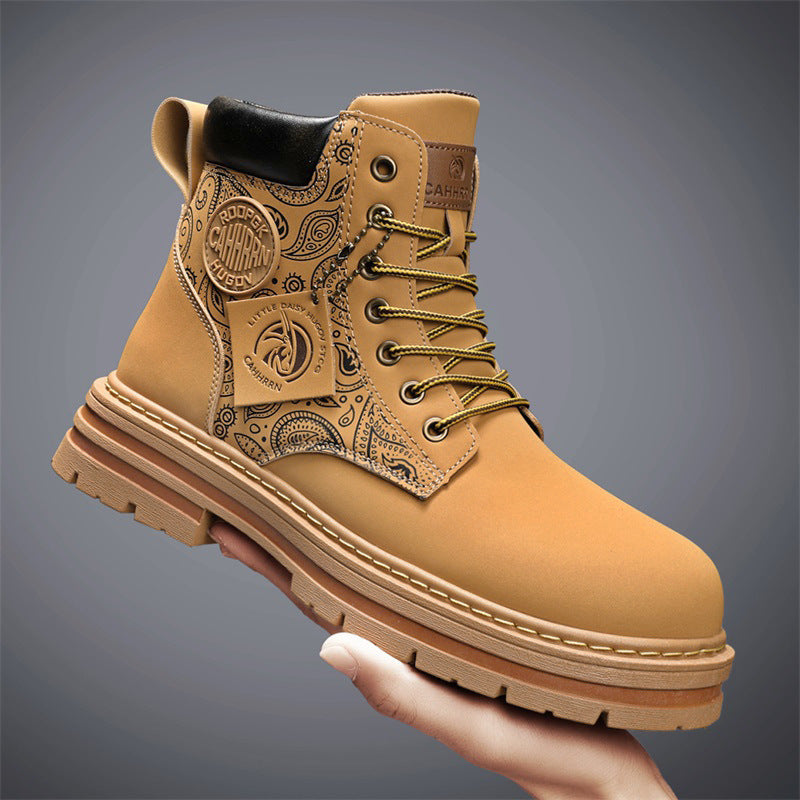 Retro High-Top-Martinsstiefel für Herren – Outdoor-Freizeitdesign mit dicker Sohle