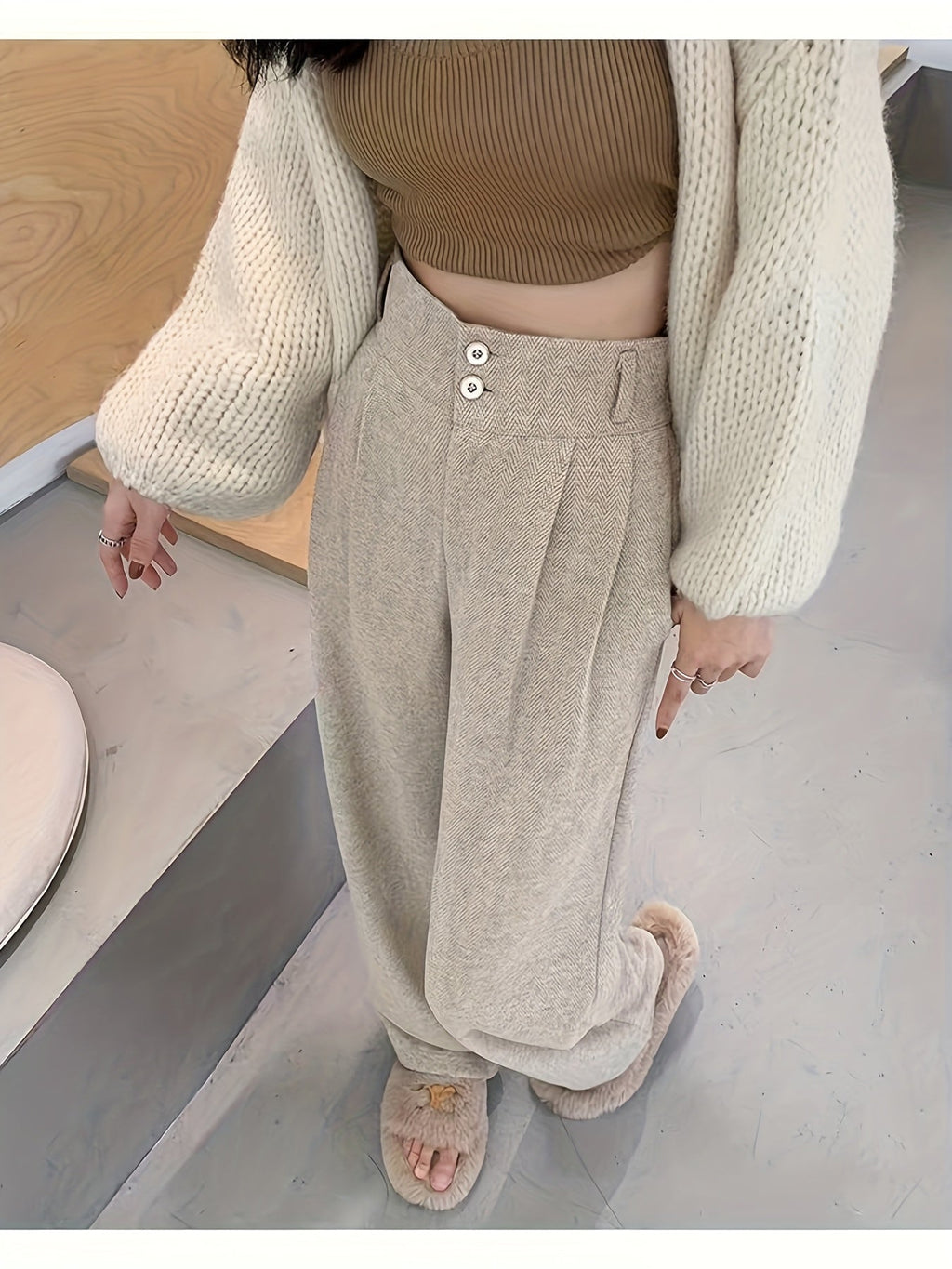 Estella | High-Waist-Hose mit weitem Bein