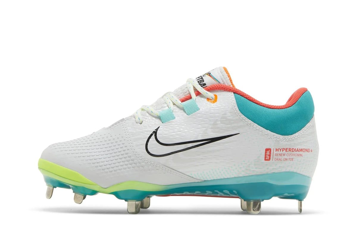Nike Women's Hyperdiamond 4 Pro - White/Turbo Green