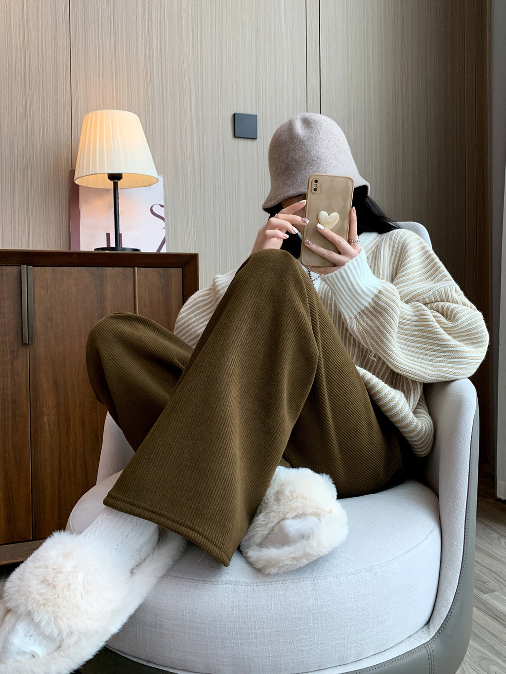 Lena | Weite Hose mit Fleecefutter