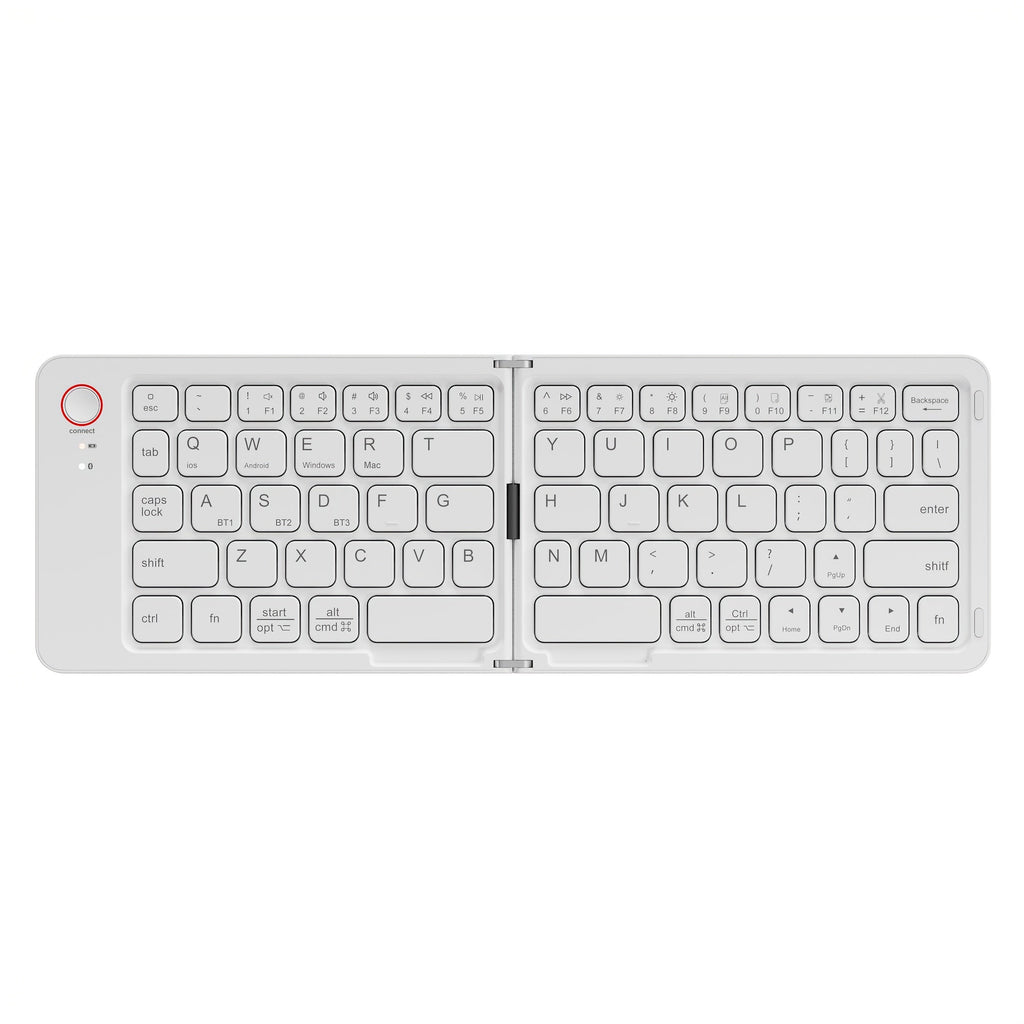 Folding Wireless Keyboard KLZO B023 Dual-Fold Magnetic, Slim Portable Bluetooth Keyboard, Ultra-Long Battery Life