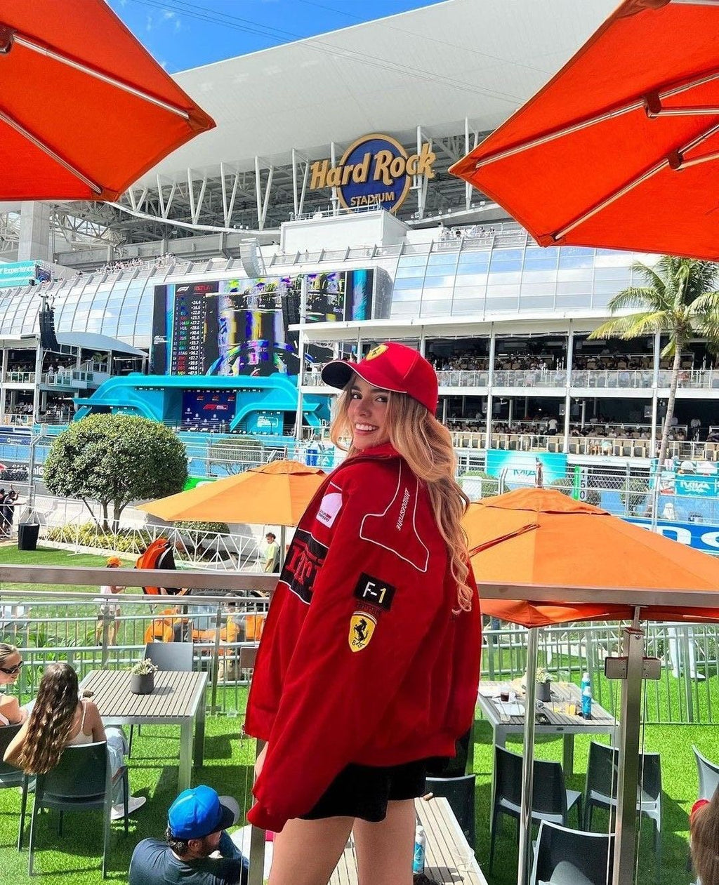 Blouson rouge Ferrari