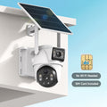 8MP 4G LTE Solar Security Camera Dual Lens PTZ 360°, No WiFi Needed, SIM Card Included, PIR Motion Detection