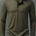 Rhys | Button-Placket Long-Sleeve Henley
