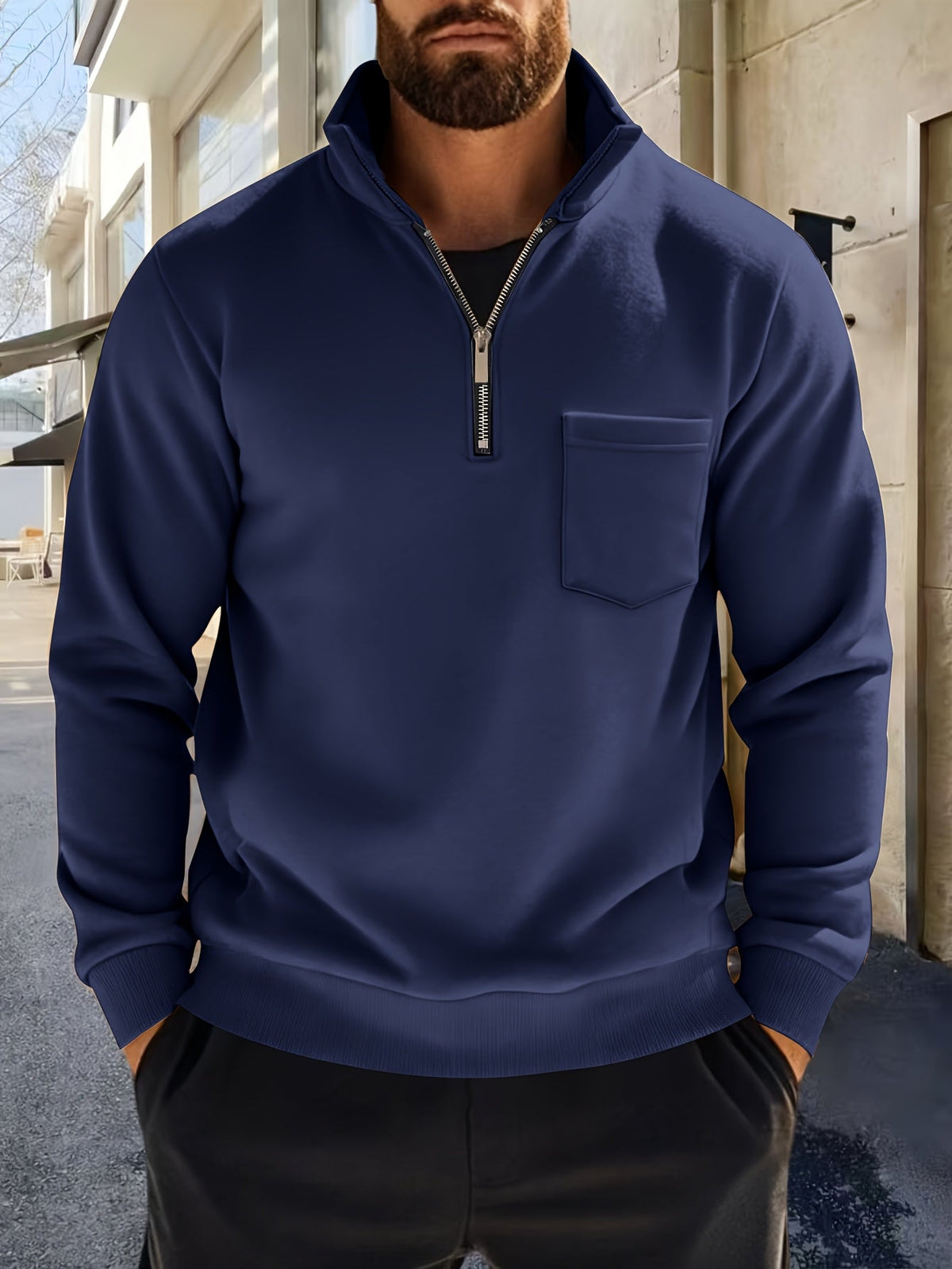 Oscar | Eleganter Half-Zip-Pullover
