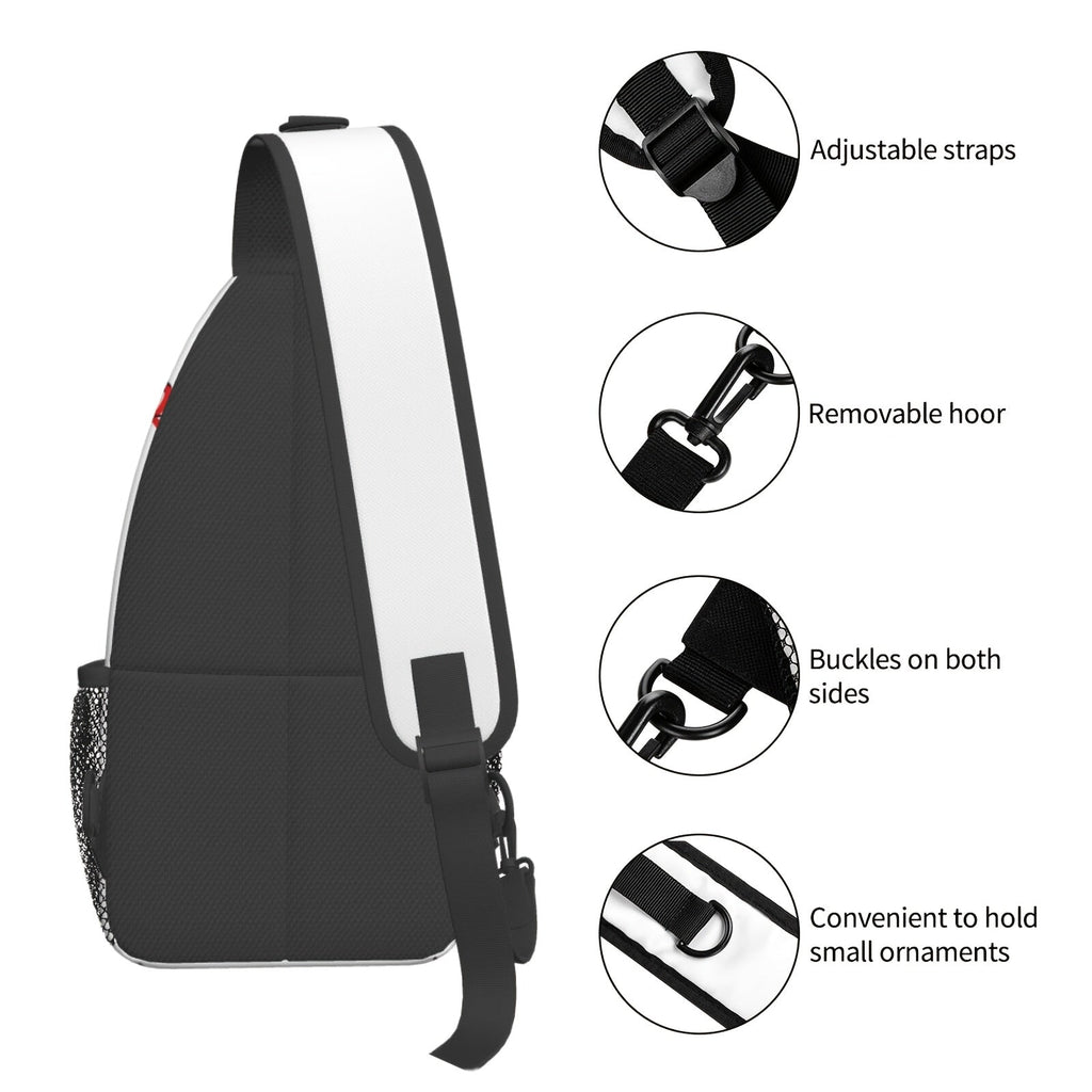 Sling Bag Baseball-Themed One-Strap Crossbody Pack with Adjustable Shoulder Carry for Training and Travel