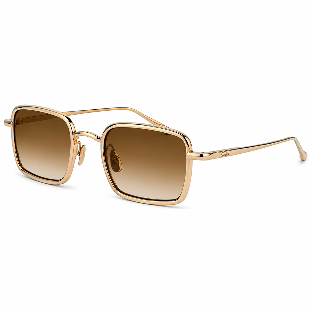 Cartier Première de Cartier Square Metal Sunglasses