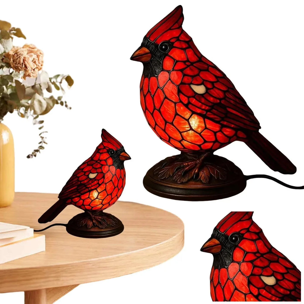 Vintage Red Bird Night Light
