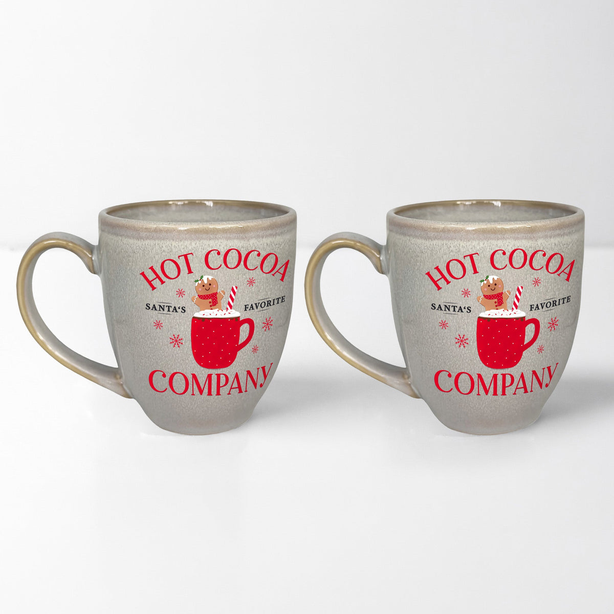 Hot Cocoa Co. - 2 Piece Ceramic Mug Set