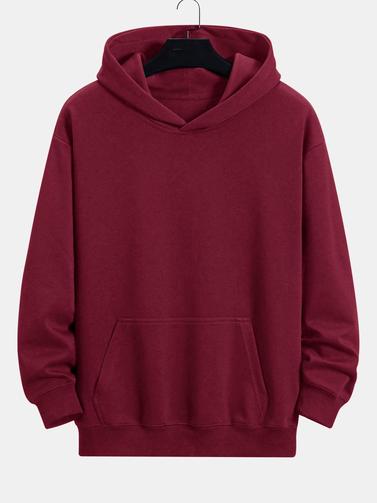 Relax-Fit-Kapuzenpullover mit Pflaumenblüten-Slogan auf dem Rücken