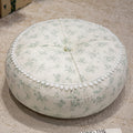 Round Floor Cushion Floral Tatami Seat Cushion for Living Room Bedroom Window, Boho Meditation Pillow for Reading & Yoga