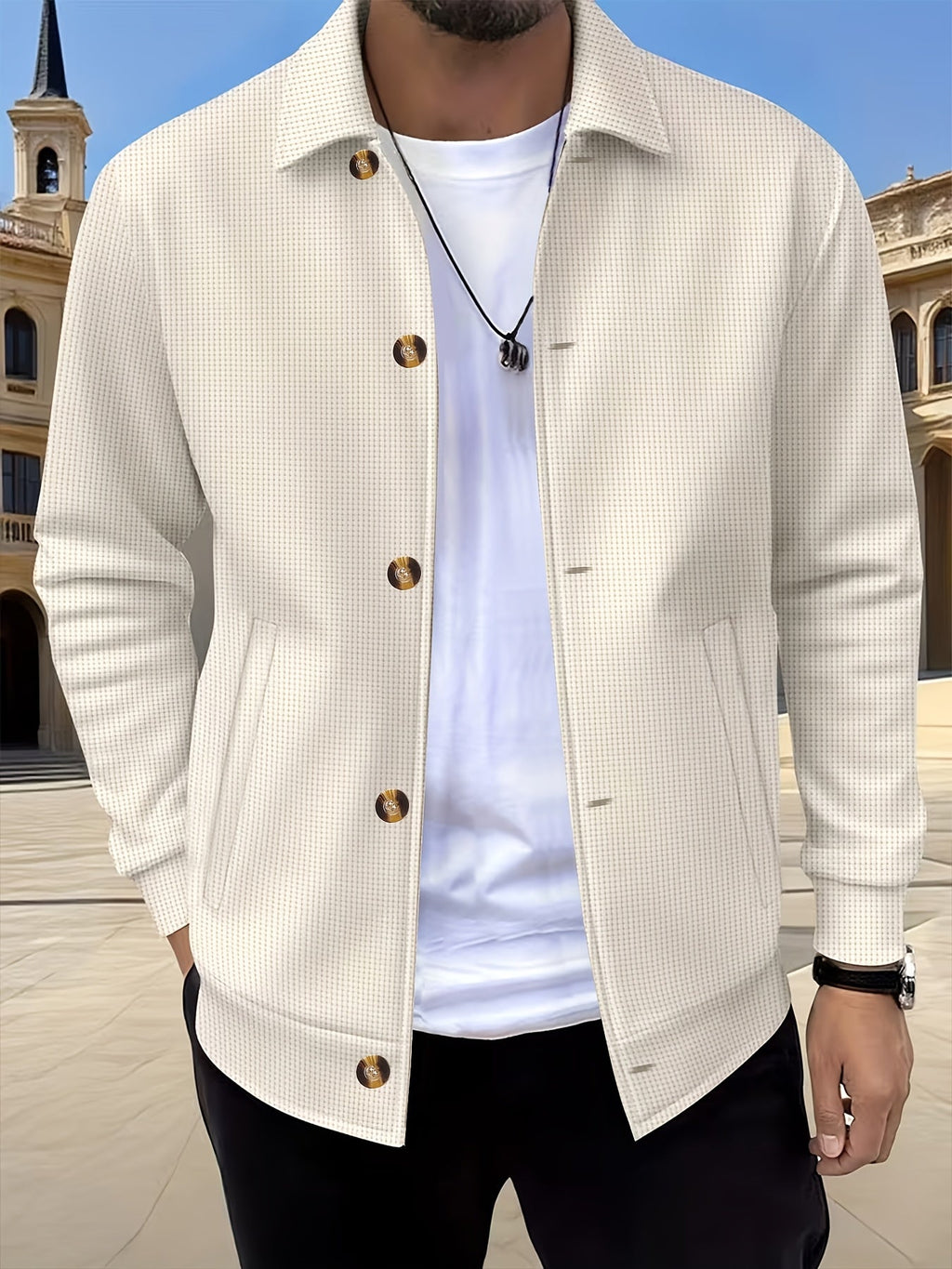 Clifford | Textured Button-Up Overshirt