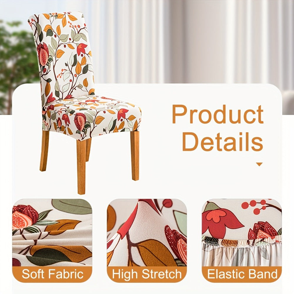 Dining Chair Covers in Ten Patterns with Four- or Six-Piece Set Checkouts for Parsons Chairs