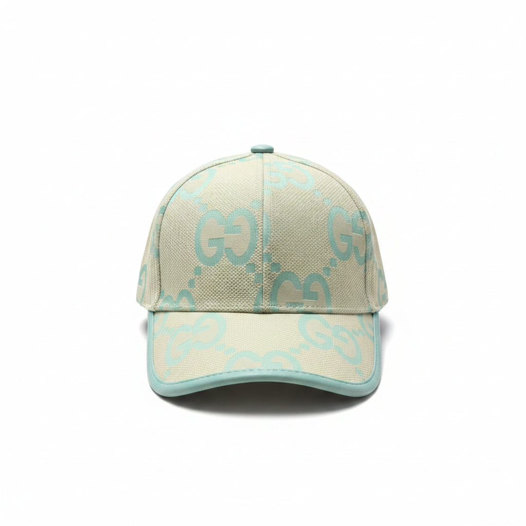 Mint Green Oversized Monogram Canvas Baseball Cap