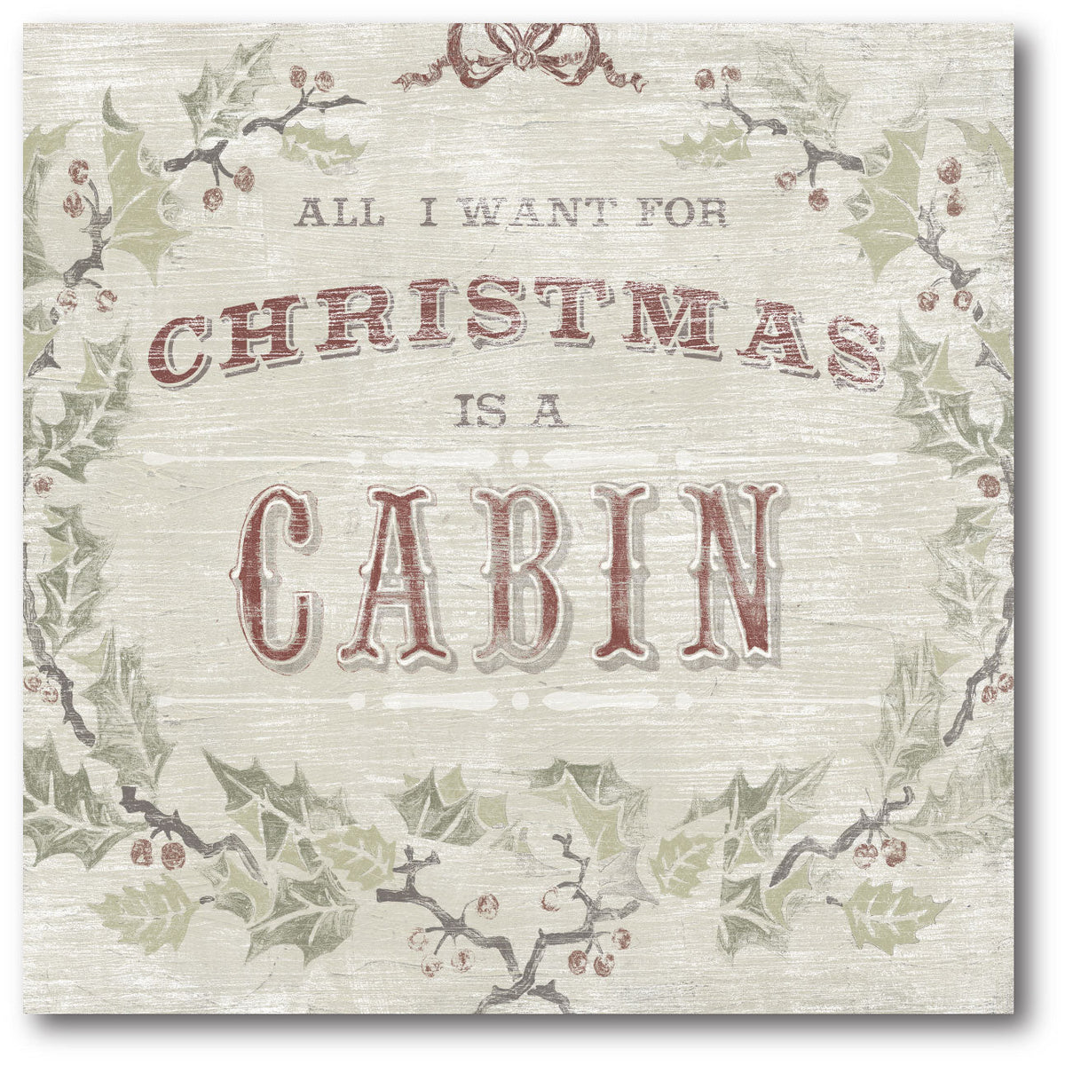 Christmas at the Cabin II Gallery-Wrapped Canvas Wall Art