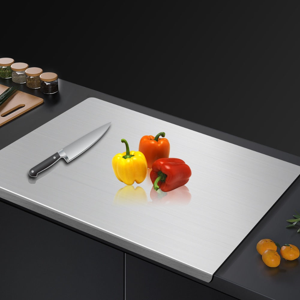 Stainless Steel Cutting Board, 304 Grade Butcher Block Rolling Board, Large Kitchen Chopping Board for Meat, Vegetables & Bread