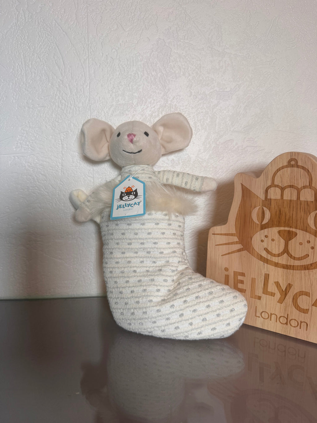 Jellycat Shimmer Stocking Mouse