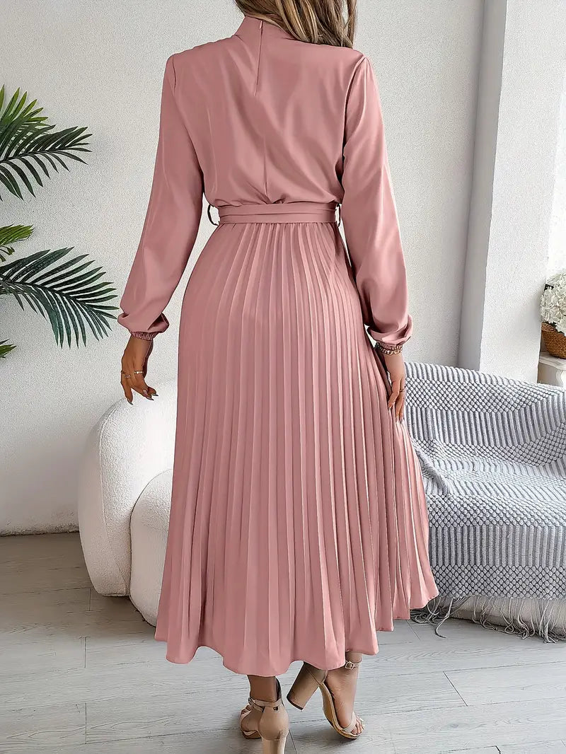 Isabella | Midikleid mit langen Ärmeln und Taillengürtel