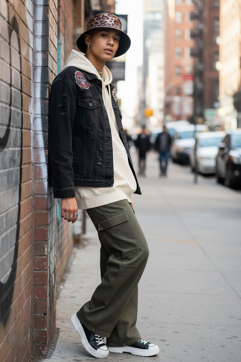 Silverstone Bucket-Hat mit Tiermuster