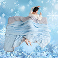 Solid-Color Double-Sided Summer Blanket in Six Colors with 28 Metric-Inch Size Combinations