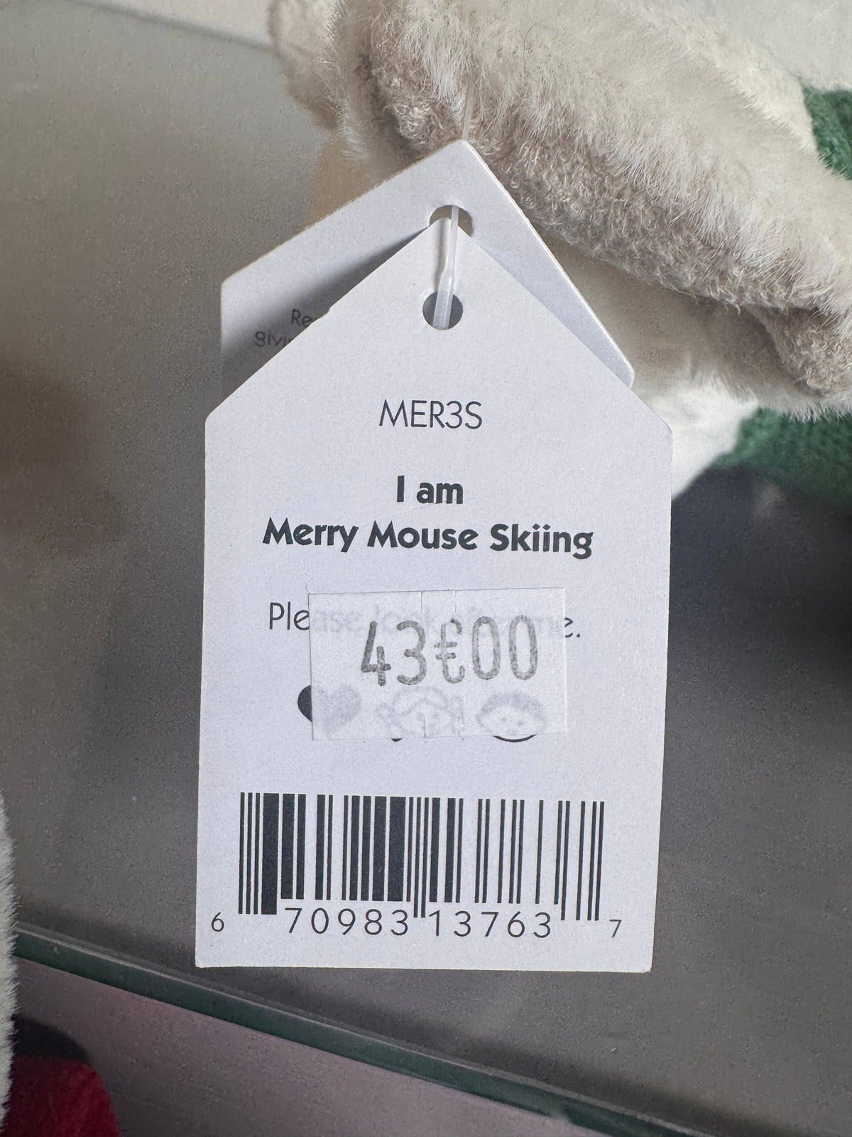 Jellycat Merry Mouse Skiing