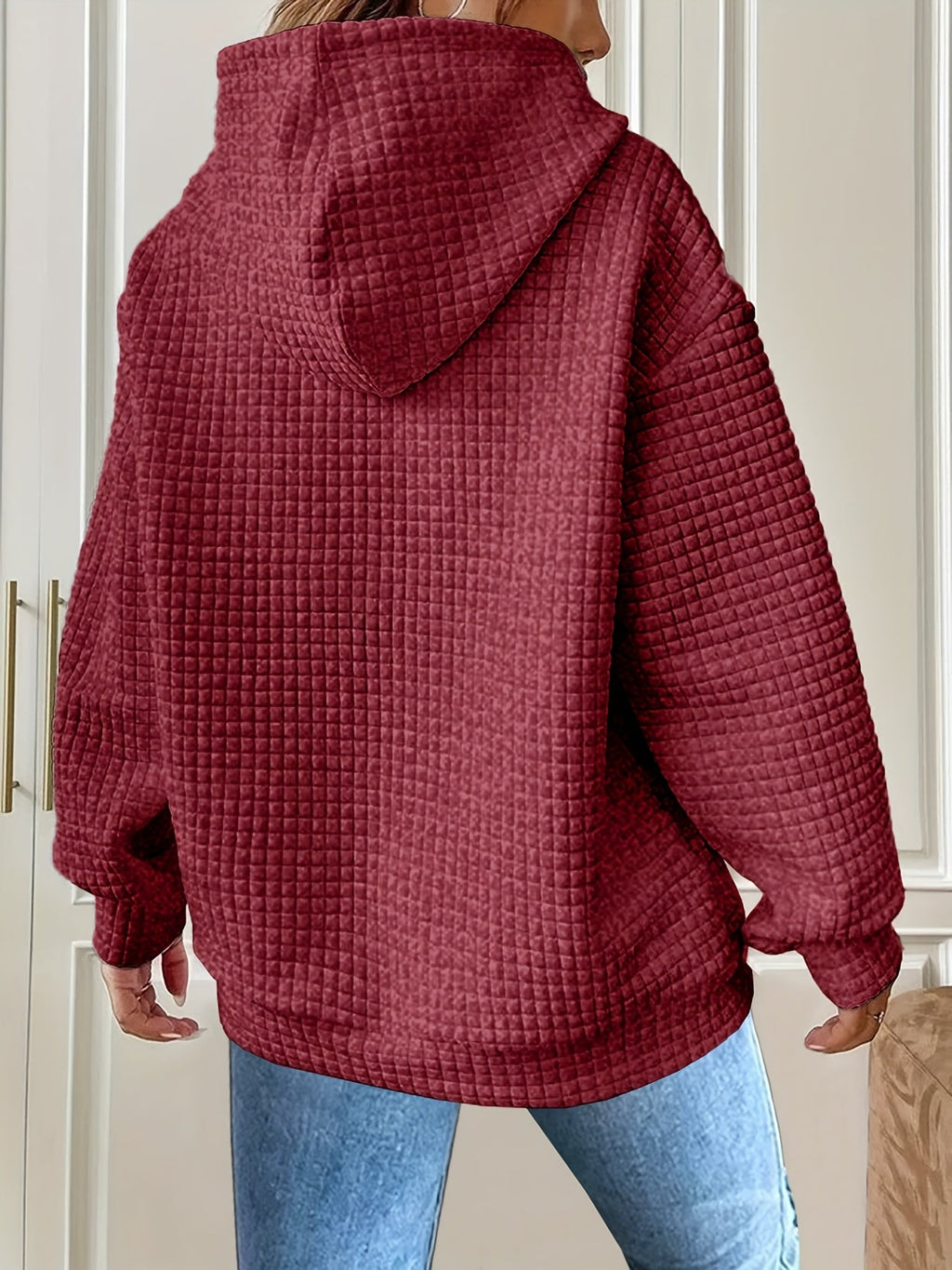 Rosaline | Textured Relaxed Hoodie