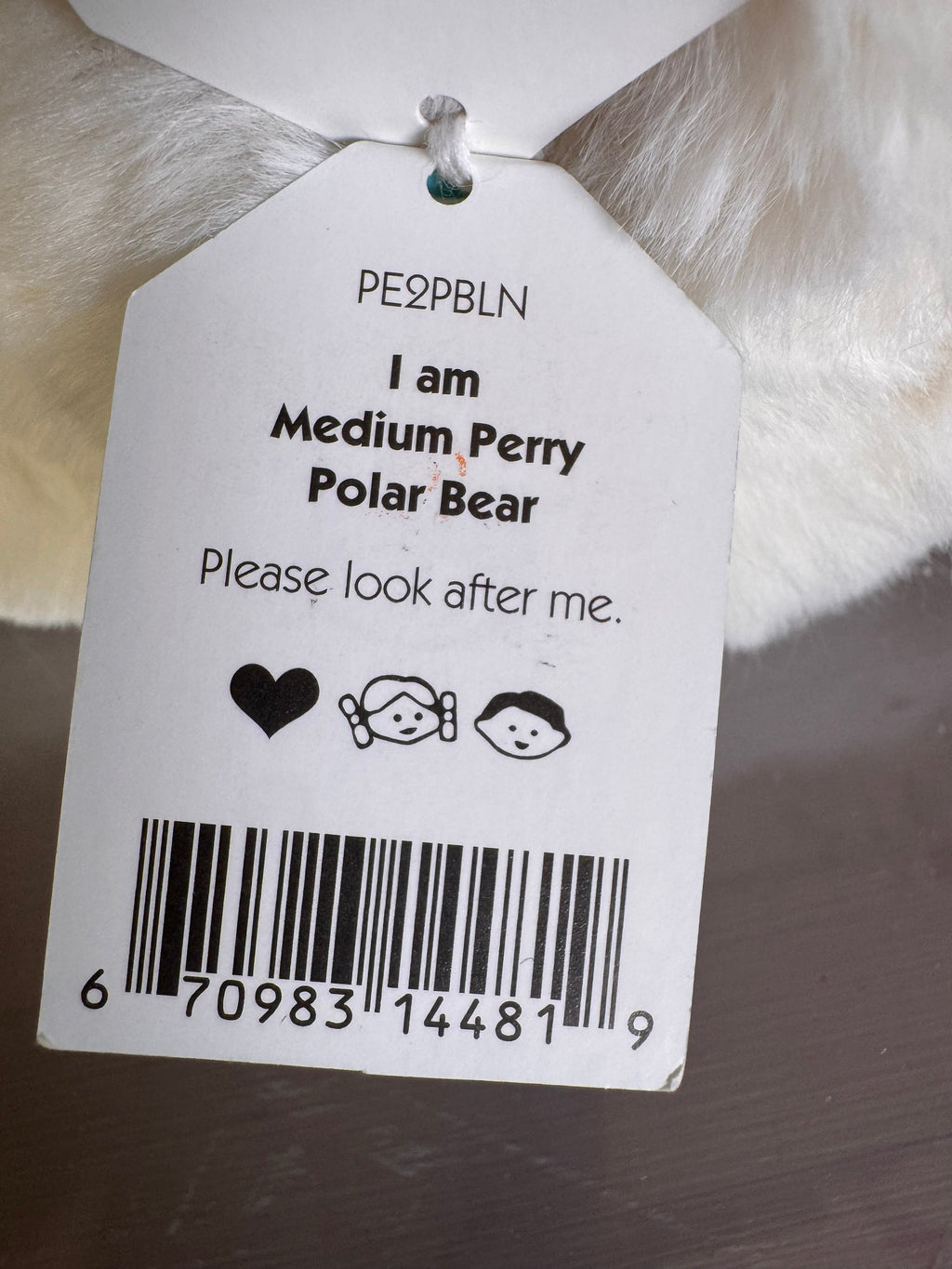 Jellycat Medium Perry Polar Bear