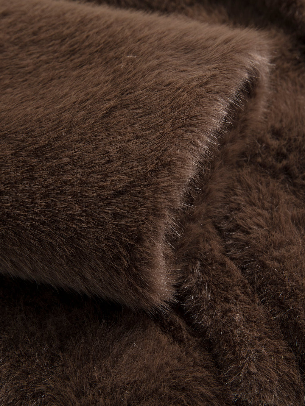 Faux Fur Notch Lapel Coat