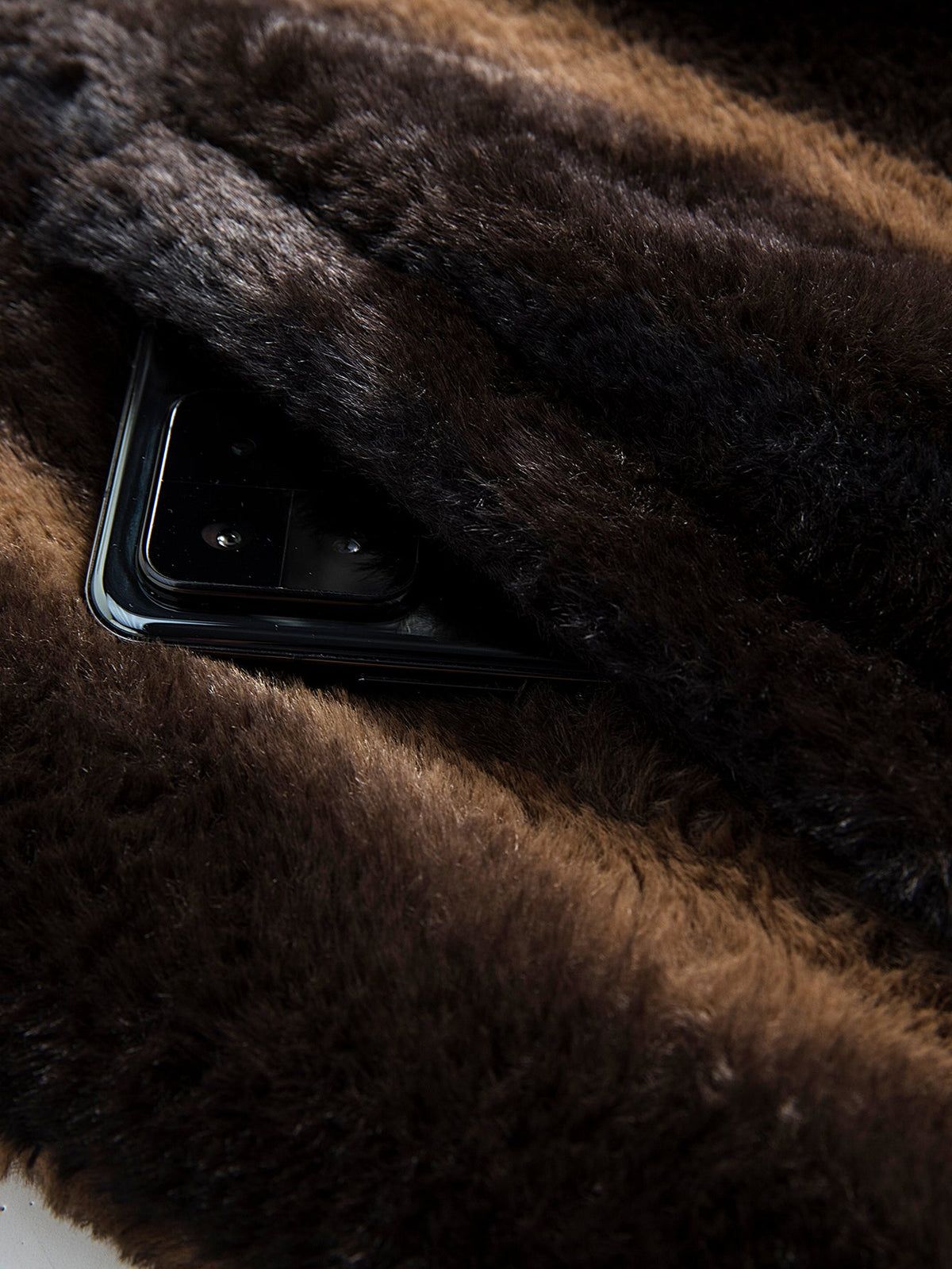 Animal Print Faux Fur Hooded Jacket