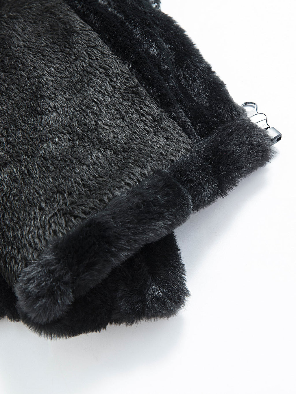 Faux Fur Zip-Up Stand Collar Vest