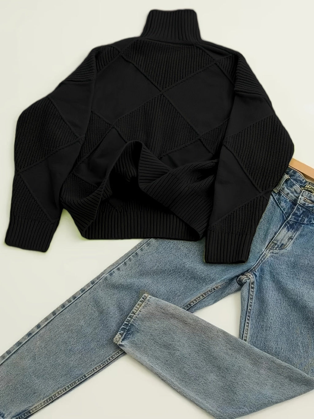 Freya | Strukturierter Rollkragenpullover