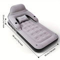 Inflatable Air Mattress with Backrest Pillow & Built-in Pump, Self-Inflating Portable Camping Bed for Outdoor Hiking Travel
