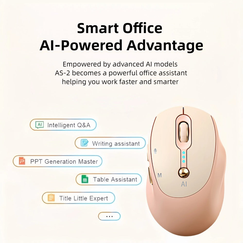 AI Wireless Mouse Voice to Text Real-Time Translation PPT Creation T-WOLF Silent Rechargeable for an Everyday Personal Care Routine
