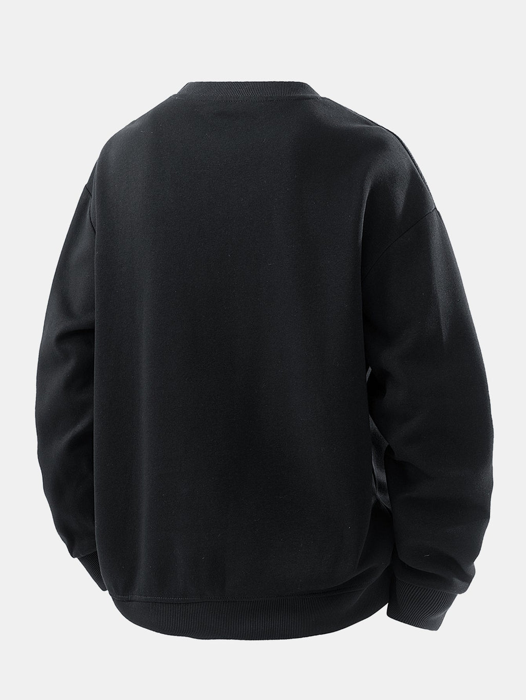 Striped Jacquard Panel Crewneck Sweatshirt