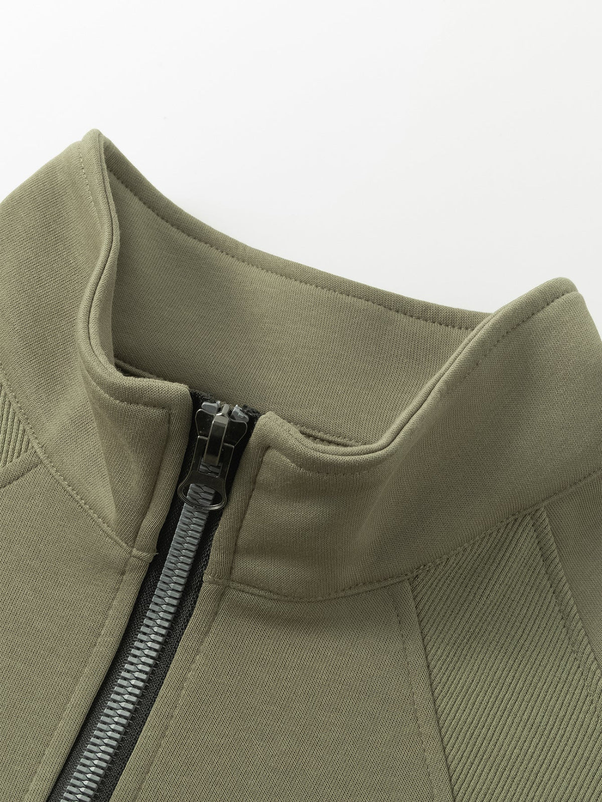 Relaxed Fit Quarter-Zip Stand Collar Sweatshirt