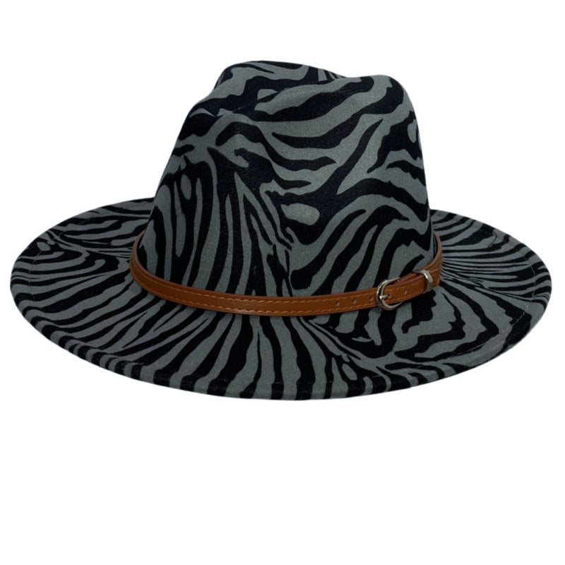 Sanderson Fedora-Hut aus Filz mit Animal-Print und Hutband