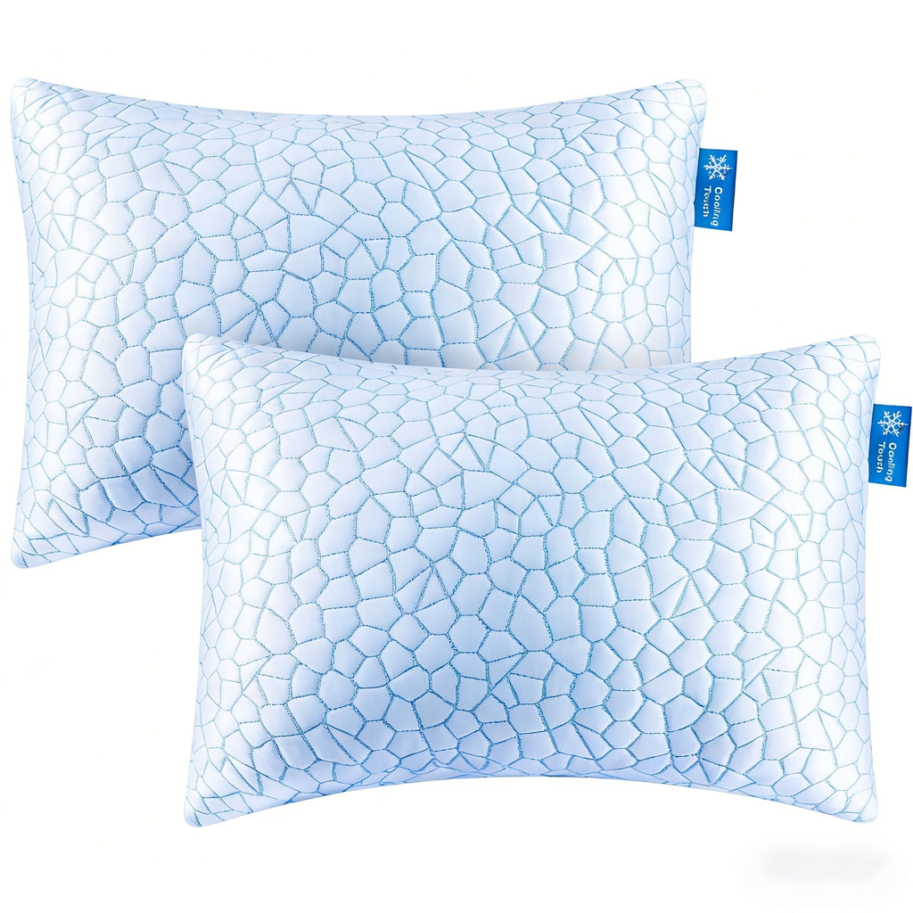 Pillow Set for Beds in Standard, Queen or King Size with Gusseted Edges and 2- or 4-Piece Options