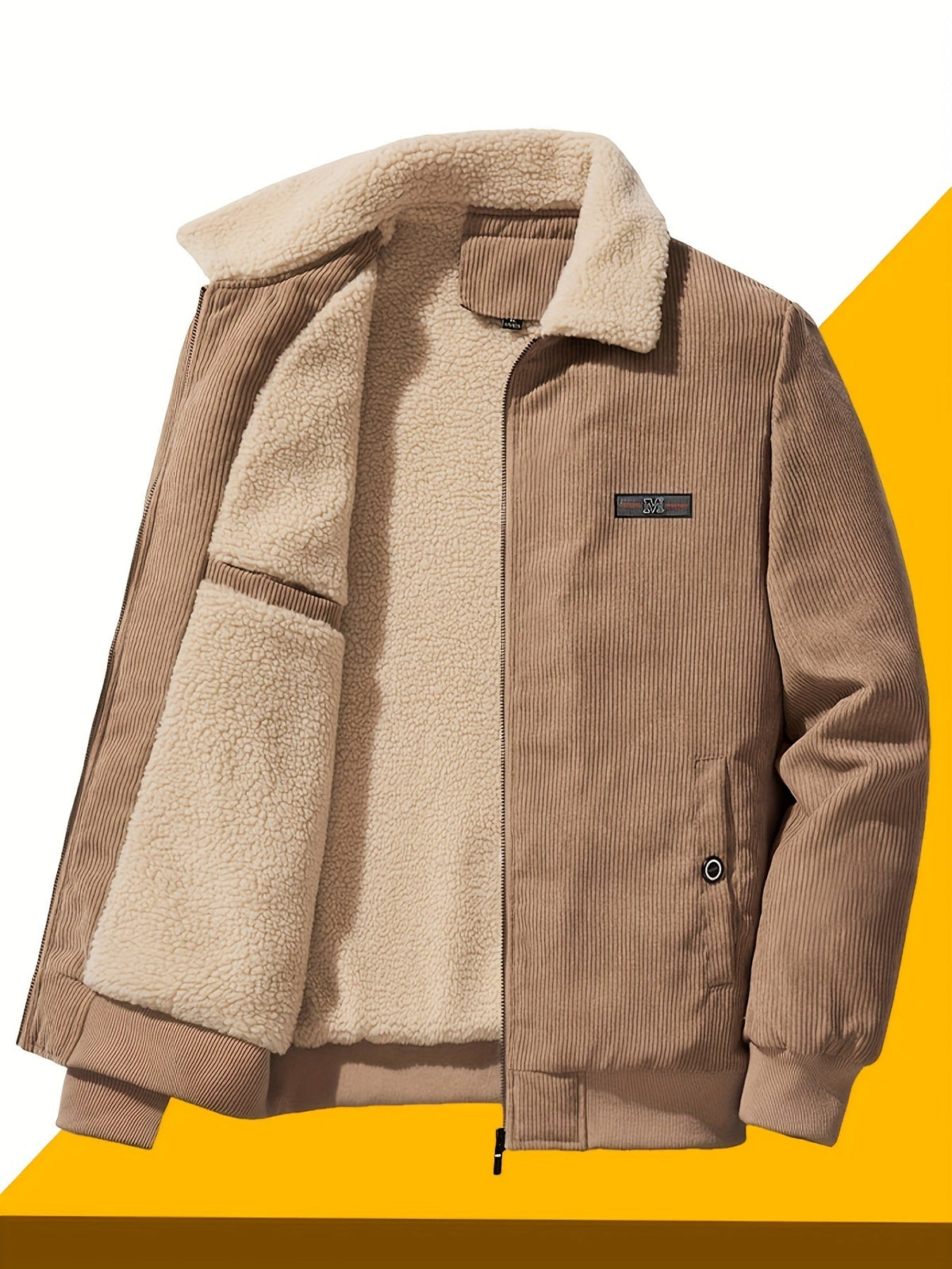 Gerard | Gerippte Jacke mit Futter aus Fleece