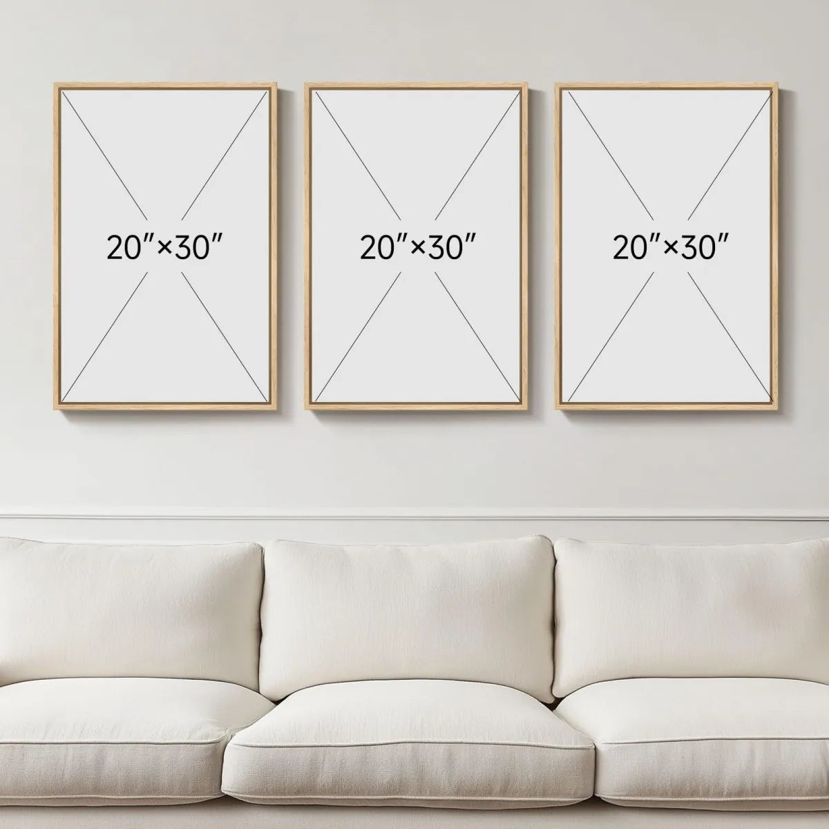 3Pcs Modern Abstract Line Canvas Wall Decor（No Frame）